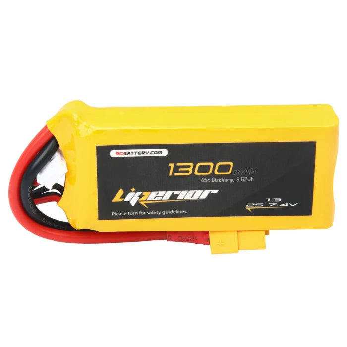 1300mAh 2S 45C 7.4V Lipo Battery (IOM, EC12, etc)